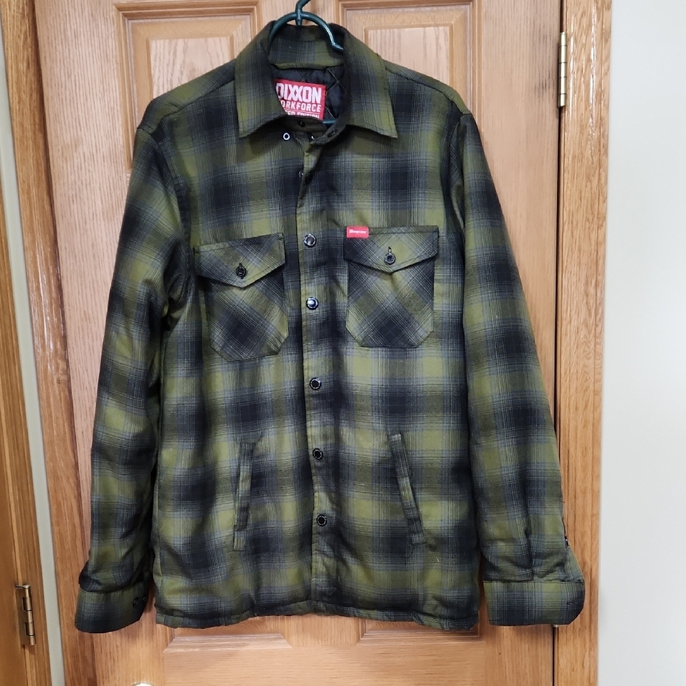 DIXXON Green and Black Lightweight Shirt Jacket